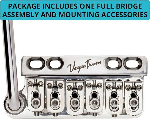 Vega-Trem VT1 Standard 6-Screw Satin Stratocaster Guitar Tremolo Bridge For Strat No Mods Easy Installation in Saudi Arabia