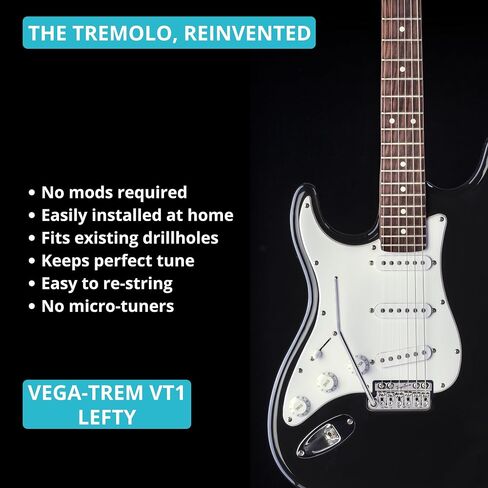 Vega-Trem VT1 Standard 6-Screw Satin Stratocaster Guitar Tremolo Bridge For Strat No Mods Easy Installation in Saudi Arabia