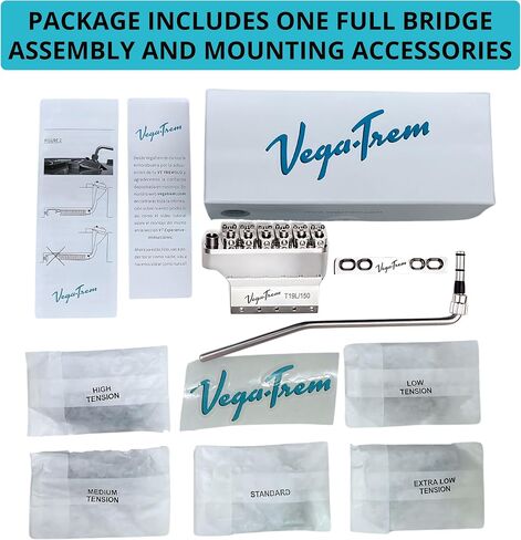 Vega-Trem VT1 Standard 6-Screw Satin Stratocaster Guitar Tremolo Bridge For Strat No Mods Easy Installation in Saudi Arabia