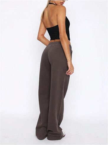 Soly Hux Women's Y2K Halter Crop Tops v Neck Olcyfeless Backless Out Out Slim Fit Tops in Kuwait