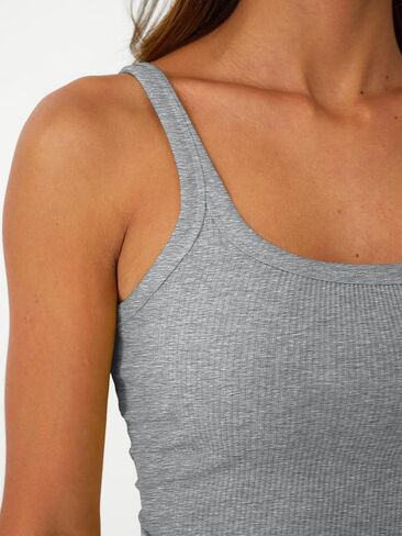 SUNBS Tank Tops for Women Ribbed Spaghetti Strap Camisole Racerback Summer Workout Tops Trendy Clothes Going Out 2025 3Pack in Kuwait