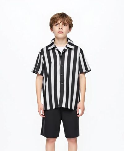 Weecreeture Boys Summer 2 Piece Outfits – Short Sleeve Button Down Shirt & Shorts Set Casual Beach, Vacation, Spring, Travel in Saudi Arabia