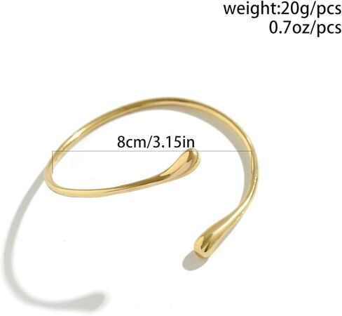 Gold Arm Cuff for Women Minimalist Upper Arm Chain Cuff Bracelet Open Arm Armband Cuff bangle Bracelet for Women in Saudi Arabia