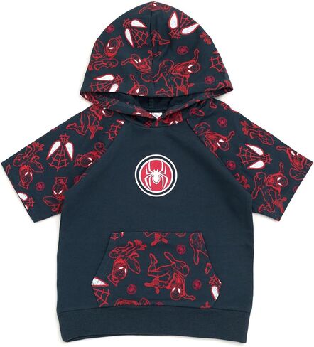 Marvel Spider-Man French Terry Pullover Hoodie and Shorts Toddler to Big Kid Sizes (2T - 18-20) in Kuwait