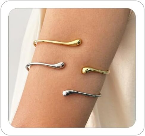 Gold Arm Cuff for Women Minimalist Upper Arm Chain Cuff Bracelet Open Arm Armband Cuff bangle Bracelet for Women in Saudi Arabia