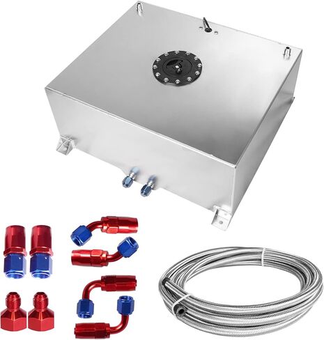 Universal 20 Gallon 80L خزان الخزانة الخزانات المصقول من الفضة المصقولة مع CAP/مستوى المرسل/خط تغذية الزيت 12 قدم in Kuwait