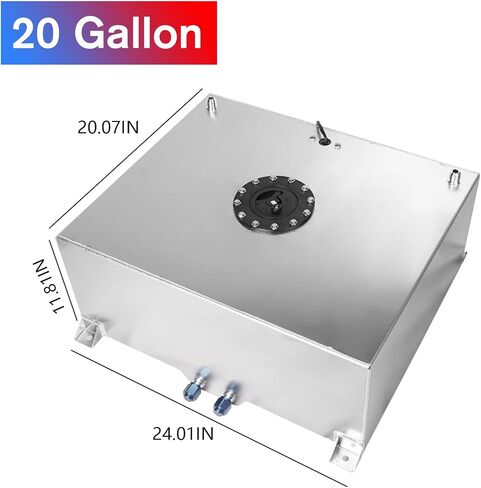 Universal 20 Gallon 80L خزان الخزانة الخزانات المصقول من الفضة المصقولة مع CAP/مستوى المرسل/خط تغذية الزيت 12 قدم in Kuwait