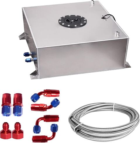 Universal 20 Gallon 80L خزان الخزانة الخزانات المصقول من الفضة المصقولة مع CAP/مستوى المرسل/خط تغذية الزيت 12 قدم in Kuwait