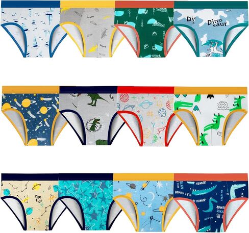 Toddler Underwear Boys Briefs for Boys Cute Cartoon,2-9 Years,12 Pack in Kuwait