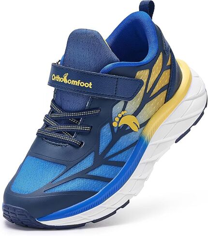 Kids Orthopedic Tennis Shoes for Boys and Girls: Comfortable Casual Plantar Fasciitis Arch Support Athletic Running Sneakers, Orthotic Breathable School Sports Walking Shoes for Foot and Pain Relief in Kuwait