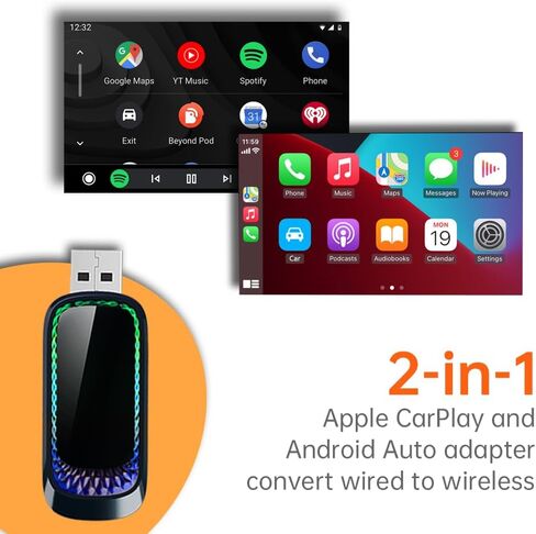 BAORCE Apple CarPlay Wireless Adapter, Version 4.0 Wireless CarPlay Adapter for iPhone, Only for Cars with OEM Wired CarPlay, USB Type A in Saudi Arabia