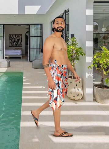Happy Bay Men Men's Pareo Sarong Bath Swimsuits Wrap in Kuwait