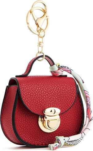 WOZEAH Mini Backpack Keychain for Women,Small Change Pouch Coin Purse Snap Button with Key Headset Bag（Black） in Saudi Arabia