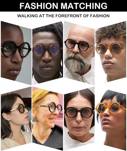 Hylle Retro Flip-Up Round Goggles Seampunk Sunglasses for Men Women 90s Style in Kuwait