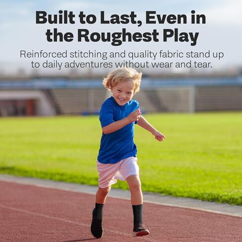 Debra Weitzner Kids Cotton Socks 4-12 Years Boys & Girls - Black and White Soft Kids Crew Socks Seamless Toe - 6 Pairs in Kuwait