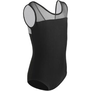 Sheer Mesh Sleeveless Ballet Dance Leotard for Girls Toddler Gymnastics Leotards