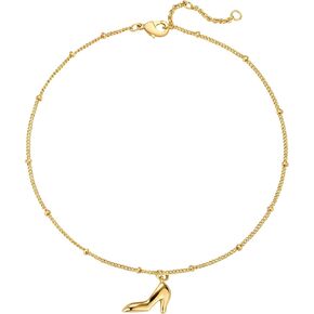 Fettero Anklet Bracelets for Women Gold Plated Dainty Waterproof Anklet Charm Bracelet Summer Beach Foot Jewelry