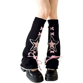 irls Kawaii Leg Warmers Cute Knit Leg Warmers for Women Girls Baggy Ripped Leg Warm Socks Long Boot Socks
