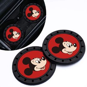 One Piece Anime Car Cup Holder Coaster,Auto Cup Holder Insert Coaster for One Piece Merch, Non-Slip Car Drink Holder Coaster, Car Interior Accessories, Black