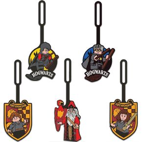 LEGO HARRY POTTER BAG BUNDLE - 5 علامات حقيبة ، 1 كل من Dumbledore ، سيدتي Hooch ، Harry Potter ، Hermione Granger ، Ron Weasley