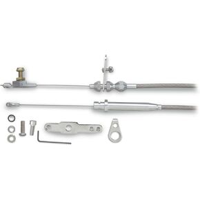 Lokar XKD-2350Bld Blower Drive Kickdown Kit مع الإسكان الأسود الفولاذ المقاوم للصدأ وتجهيزات الألومنيوم الأسود لنقل GM TH-350