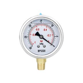 مقياس ضغط BPSSDI 0-60 رطل لكل بوصة مربعة، مملوء بالجلسرين، دقة 2.5%، قرص 2-1/2 بوصة، حامل سفلي 1/4 NPT، علبة من الفولاذ المقاوم للصدأ، لمنظم هوائي ضاغط الهواء RV منظم اختبار ضغط الإطارات المائية