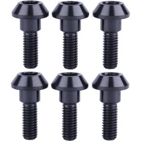 6Pcs Titanium Screw Motorcycle Brake Disc Bolt M6 x 20mm for Suzuki Yamaha Brake Disc Bolt Screw (Black) in Saudi Arabia