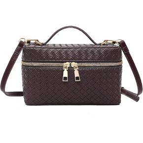 Trendy Shoulder Bags for Women Mini L19 Square Box Satchel Bag Cute PU Leather Crossbody Purse with Adjustable Strap
