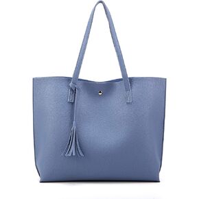 Women Tote Bags Top Handle Satchel Handbags PU Faux Leather Tote Bag with Tassel Shoulder Purse in Saudi Arabia