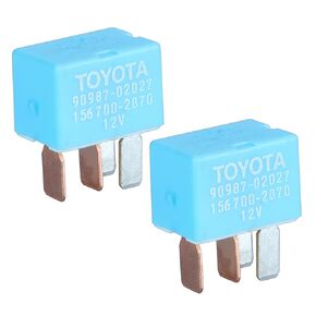 AEOLA 2 Pack 4-DO-PIN متعددة الاستخدام الترحيل 90987-02027 A/C ترحيل مروحة التبريد من أجل Toyota Horn Relay OEM 90080-87026 ، 90987-02028 Denso 156700-2870 ، 156700-2840 A/C Clutch Clutch