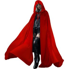 Women‘s Full Length Witch Cloak Character Velvet Cape Fancy Cosplay Costume