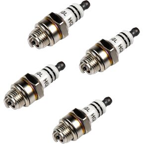 HQRP 4-Pack Spark Plug Replace for NGK BM6A 6021/5921 Spark Plug, for Champion CJ8 CJ86, M7/L7T/CJ8/1560, for Vehicle, Motorcycles, ATVs, Snowmobiles, Boat Engines, Generators, garden devices
