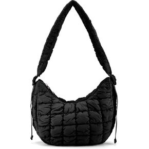 HOMIEE Tote Bag for Women, Quilted Carryall Puffer Shoulder Bag Lightweight Quilted Padding Hobo Bag Handbags Puff Purse