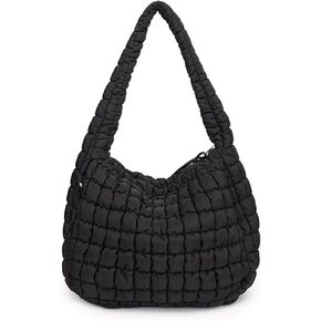Quilted Tote Bag, Large Lightweight Quilted Bag Puffer Tote Bag Trendy Puffy Purse Hobo Bags for Women