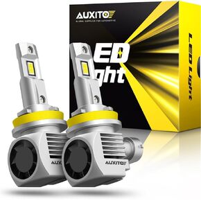 AUXITO H4/9003 Fog Bulbs, 900% Ultra Bright White, 360° Illumination, Long Lasting Durability, Easy Installation, Pack of 2