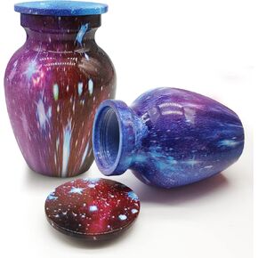 Small Keepsake Cremation Urns for Human Ashes - Set of 2, Beautiful Personal Hand Engraved Mini Memorial Urn for Mom Dad