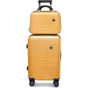 Carry On Luggage Set 2 Piece PC+AB Hardshell 20 inch Suitcases with Spinner Wheels Airline Approved.
