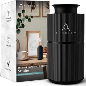Scent Diffuser for Home, Car & Office, Waterless Essential Oil Diffuser with Cylinder Design, Compact & Portable Fragrance Diffuser, Rechargeable, Silent Running, No Residue (Oil Sold Separately)