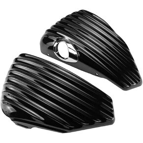 تغطي ABS الجانبي البلاستيكي غطاء البطارية اليسرى والأغطية الجانبية لخزان الزيت اليمنى يناسب نماذج Harley Davidson Sportster 2004-2013 XL883 1200 x48 أسود