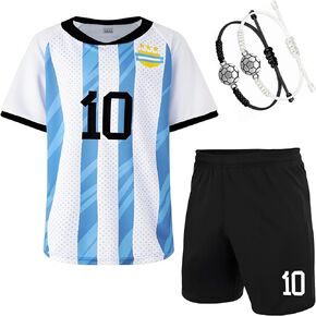 Boys' Soccer Jersey Youth Football Uniform Sports Shirt Kit for Kids Age 4-14,Soccer Birthday Gift