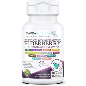 KAPPA NUTRITION Elderberry / 12 in 1 Advanced Complex (90 Capsules).