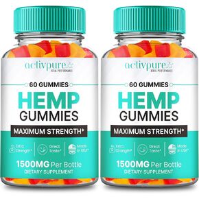 Activ Pure Hemp Gummies - Activpure ملحق Hemp Gummies - أقصى قوة ، كل الدعم الطبيعي للصحة والعافية ، Activ Pure Health Gummy (2 Pack)