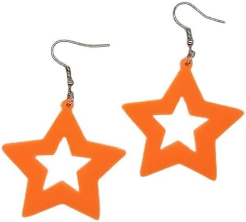2pairs/مجموعة أكريليك النجمة الخماسي أقراط Y2K Party Fashion Jewelry 70s 80s Neon Star أقراط للنساء in Kuwait