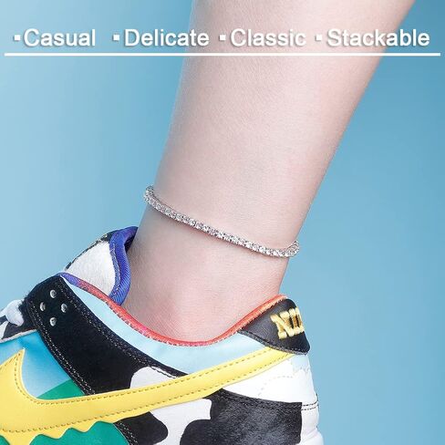 Ankle Bracelets for Women,18K Gold Plated Layered Beads Snake Chain Anklet for Women,Summer Beach Dainty Anklets Foot Jewelry Gift in Kuwait