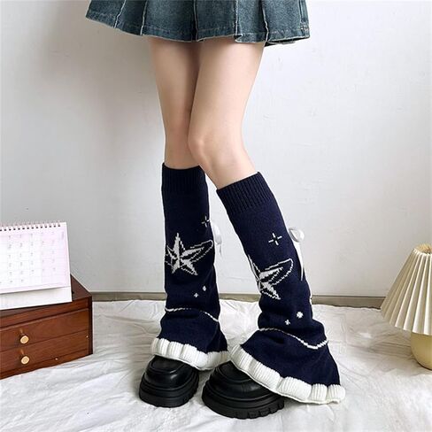 Goth Y2k Leg Warmers for Women Rave Hippie Alt Emo Knit Grunge Winter in Kuwait