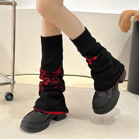 Goth Y2k Leg Warmers for Women Rave Hippie Alt Emo Knit Grunge Winter in Kuwait