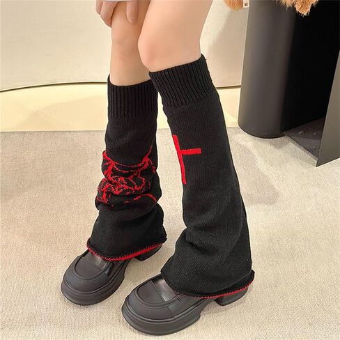Goth Y2k Leg Warmers for Women Rave Hippie Alt Emo Knit Grunge Winter in Kuwait