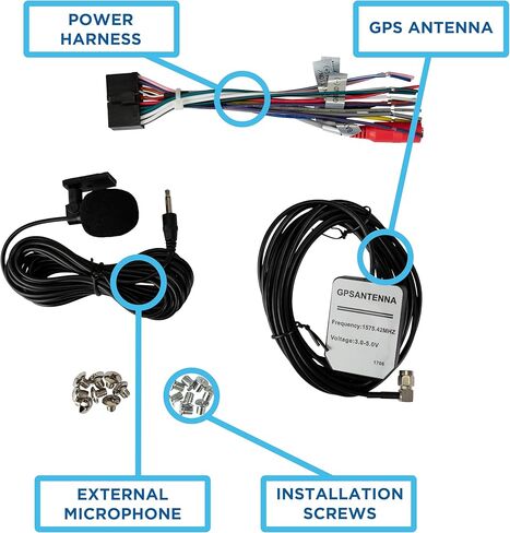 Jensen J3CA7W مقاس 7 بوصات معتمد من Apple CarPlay Android Auto سلكي أو لاسلكي | راديو ستيريو للسيارة بشاشة لمس مزدوجة DIN | بلوتوث | إدخال الكاميرا الاحتياطية | تشغيل وشحن USB in Kuwait