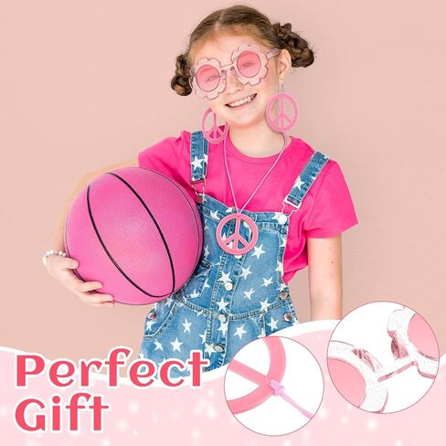 Tondiamo 5 PCS Kids Hippie Costume Accessories 60S 70S Toddler Girl Outfit Boho Peace Sign Daisy Flower for Halloween Cosplay in Saudi Arabia