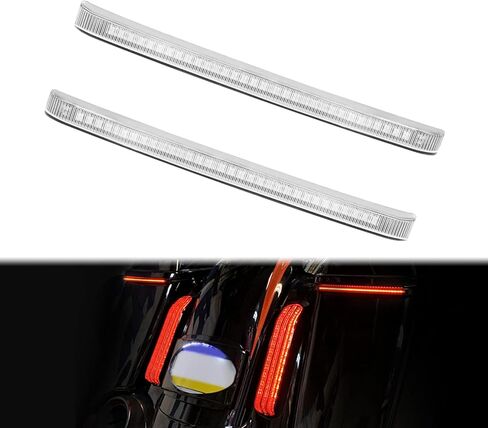 HCmotorku دراجة نارية LED السرج الذيل ضوء تشغيل الفرامل متسلسل بدوره مصباح إشارة صالح ل Harley Touring Road King Road Gilde Street Gilde Electra Glide Ultra Limited 2014-2023 عدسة مدخنة in Saudi Arabia